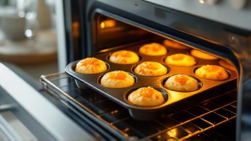 Baking egg muffins in the oven