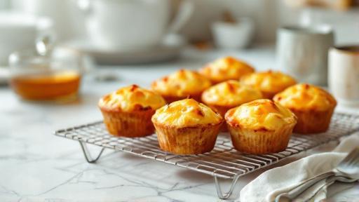 Cooling egg muffins on wire rack
