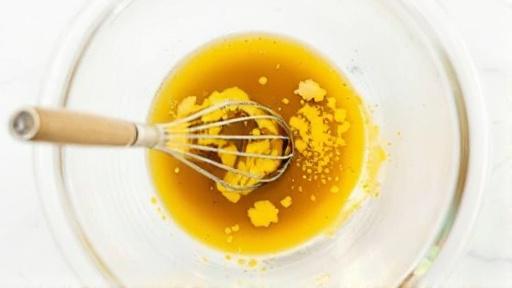 Simple salad dressing in a bowl