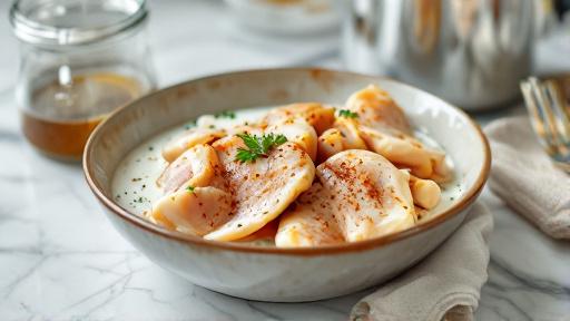 Marinate chicken pieces in yogurt and spices